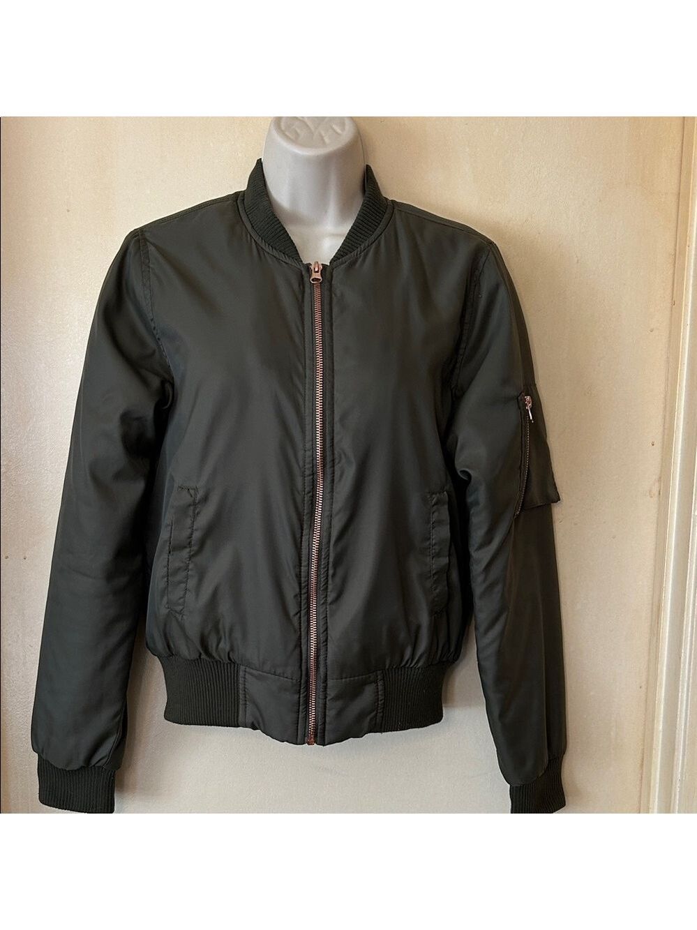 Iris Olive Bomber Jacket for Women size S